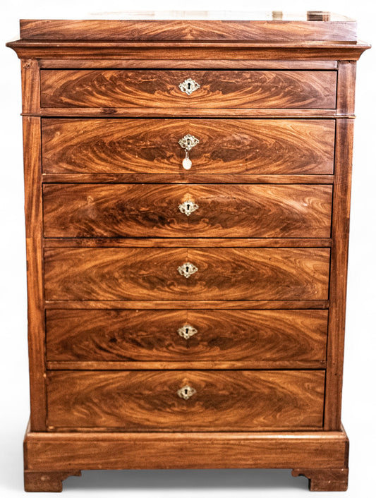 Biedermeier Antique 6 Drawer Chest of Drawers