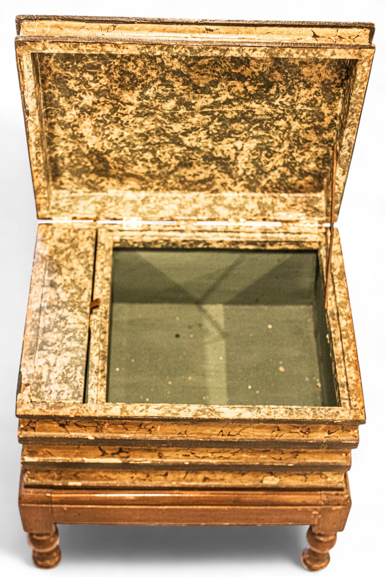 Antique Italian End Table shaped like Stacked Books