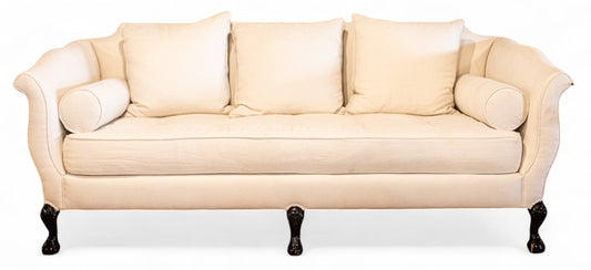Parisian Style Cream Linen Sofa