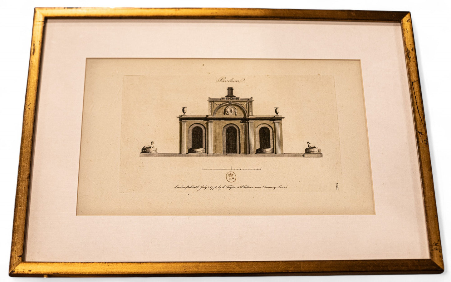 Vintage Print of Pavilion