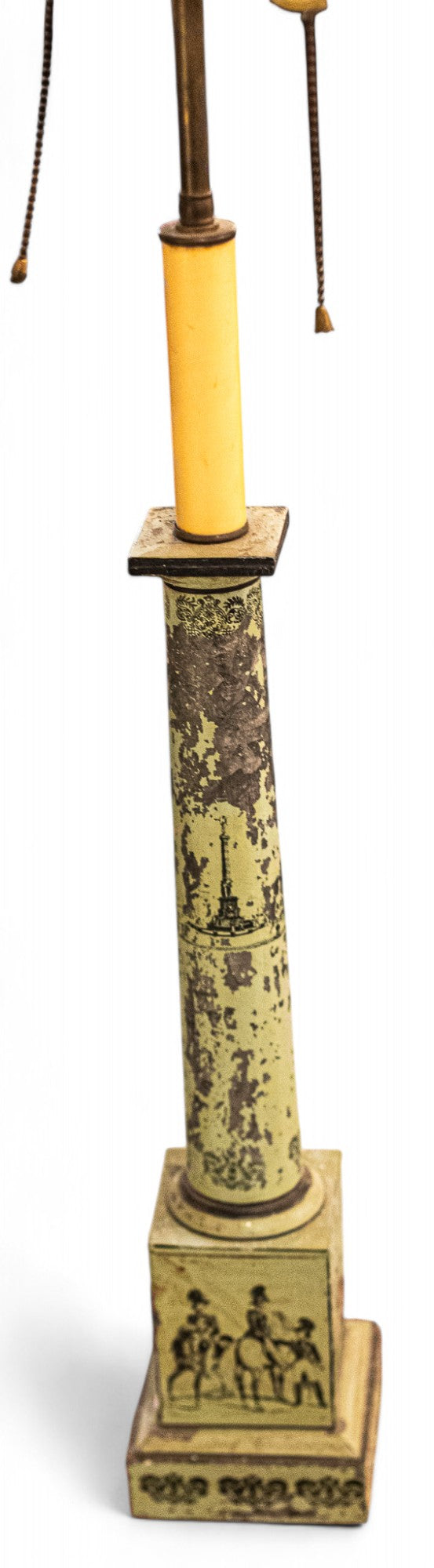 Antique Painted Chinoiserie Lamp