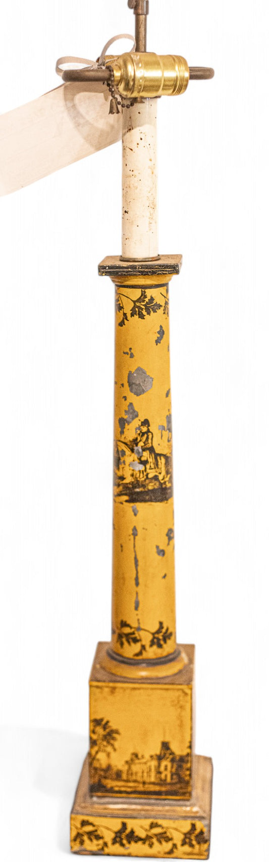 Antique Gold Painted Chinoiserie Lamp