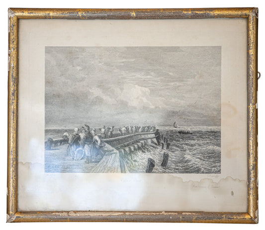 Vintage English Lithograph from Chatsworth Estate