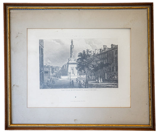 Vintage Lithograph of Baltimore