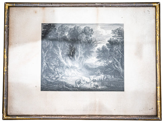 The Watering Place Lithograph from Chatsworth Estate Collection