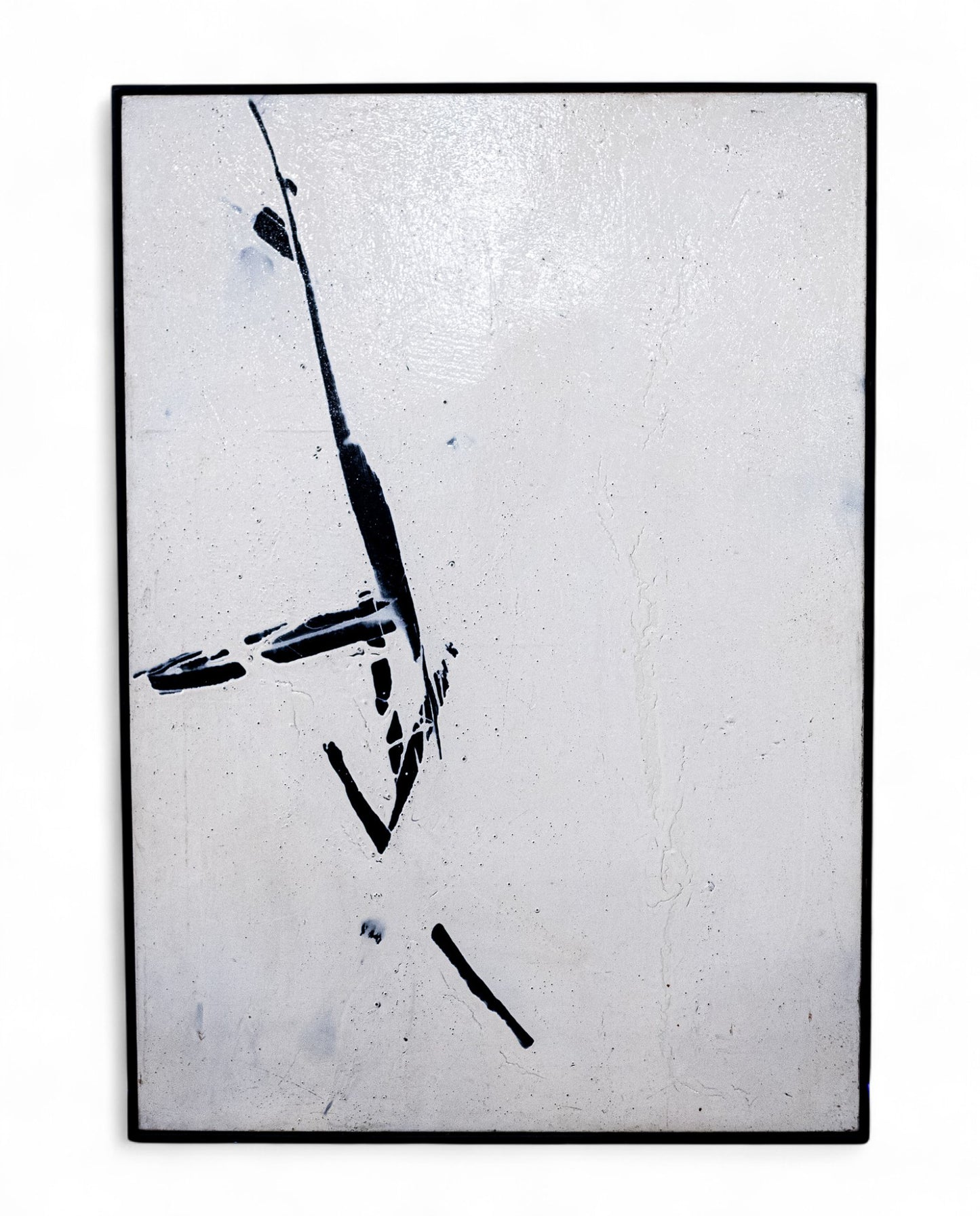 Original Abstract Black and White Oil Painting "Gerhart" by Rob-Roy Norton Jr.
