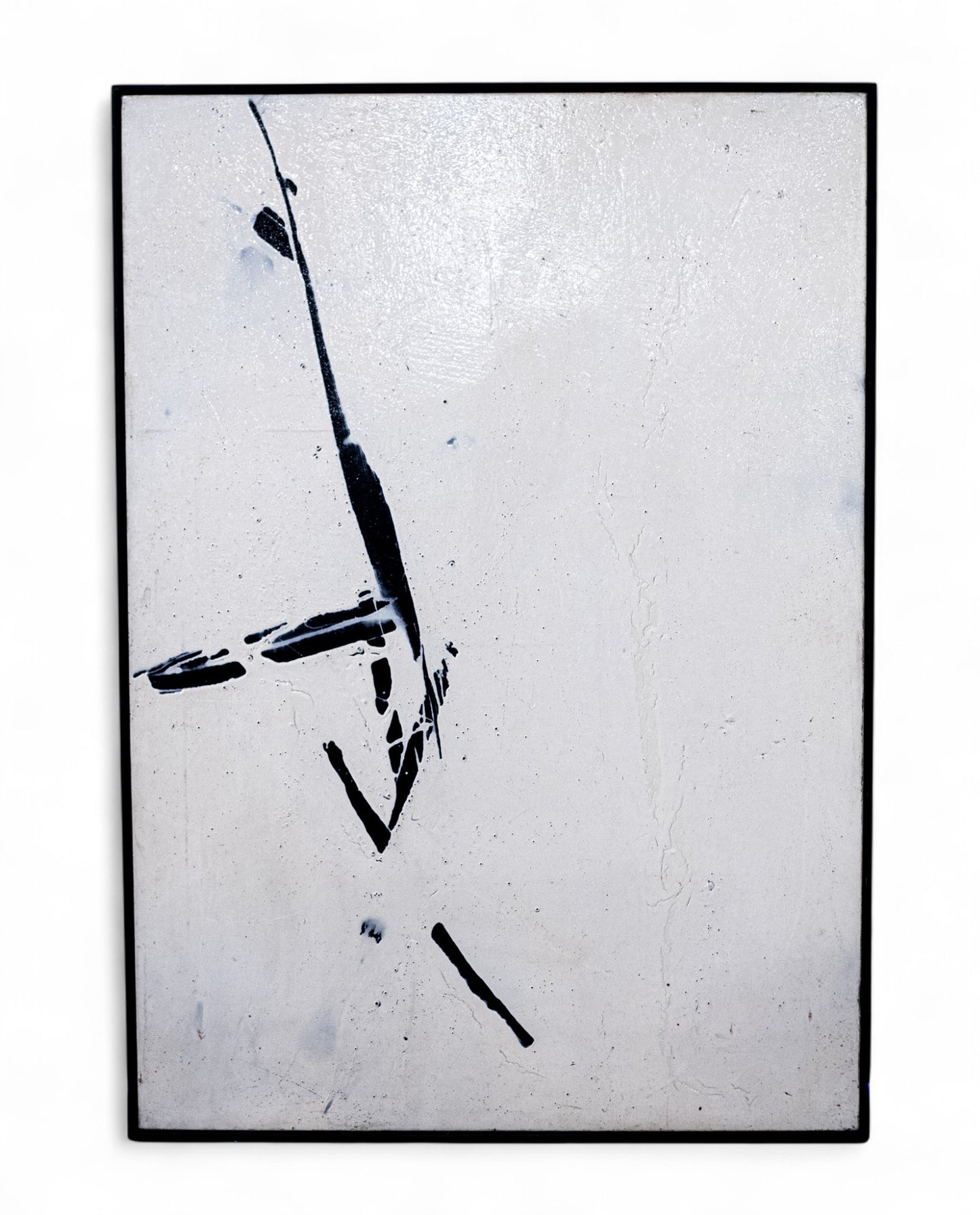 Original Abstract Black and White Oil Painting "Gerhart" by Rob-Roy Norton Jr.