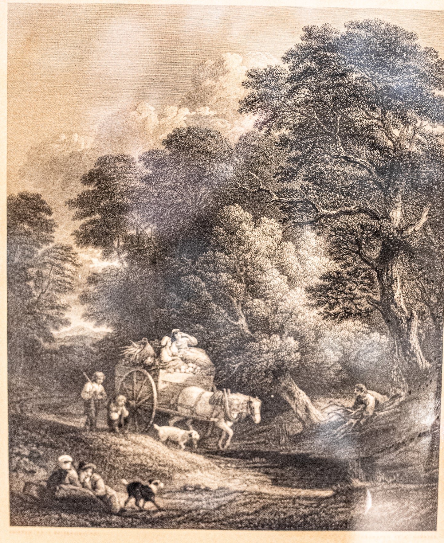 Antique Lithograph Landscape from the Chatsworth Estate Collection