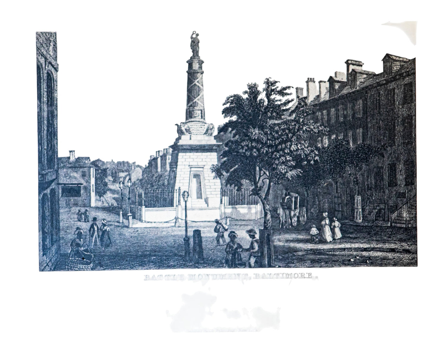 Vintage Lithograph of Baltimore