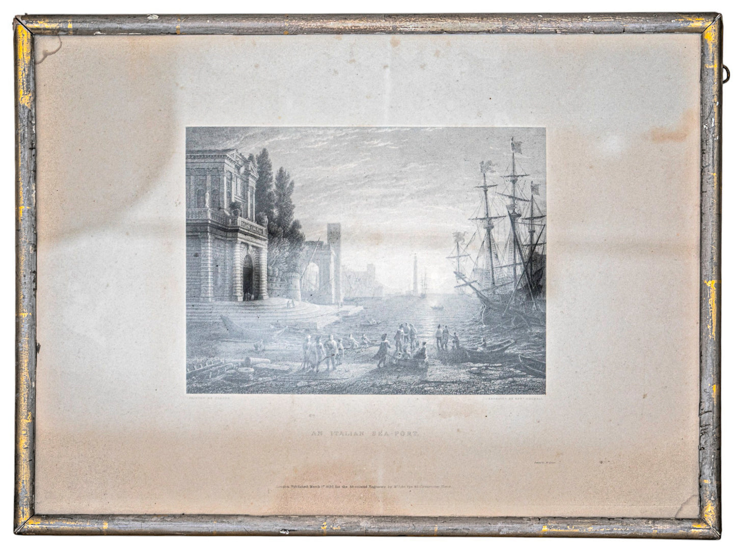 An Italian Seaport Lithograph from the Chatsworth Estate