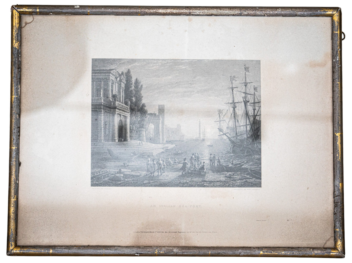An Italian Seaport Lithograph from the Chatsworth Estate